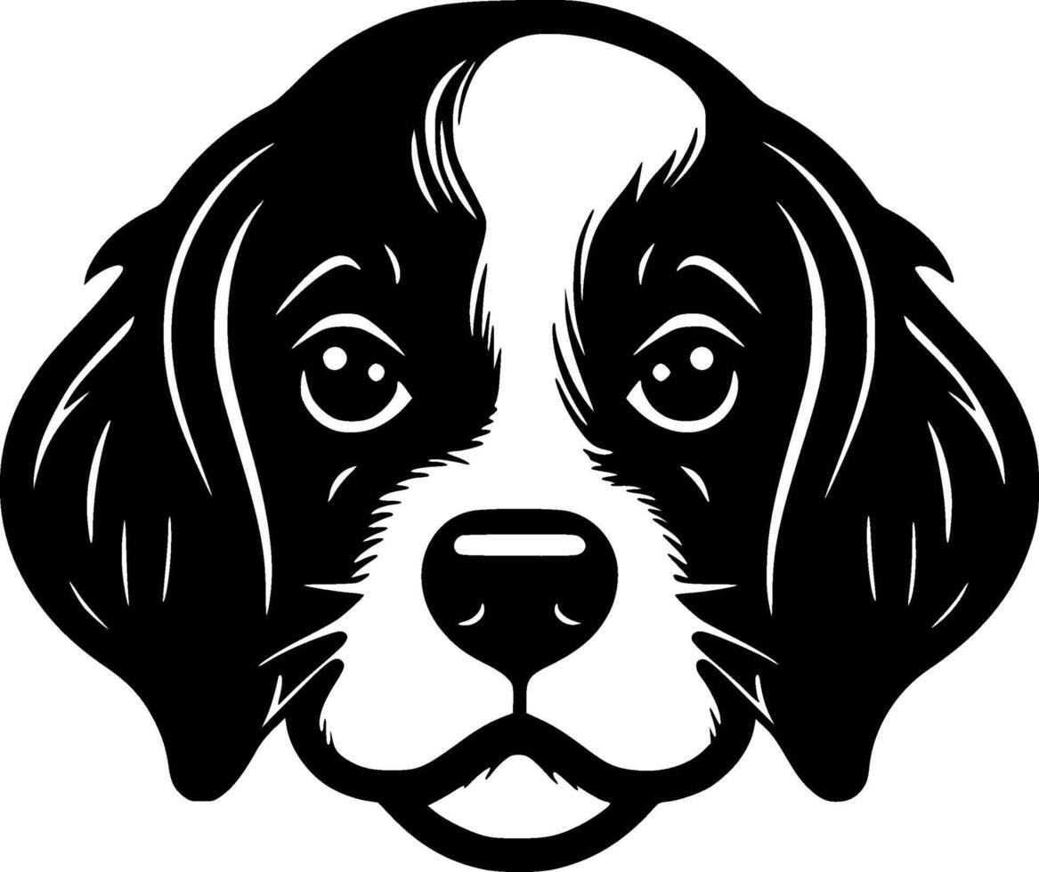Puppy, Black and White illustration vector