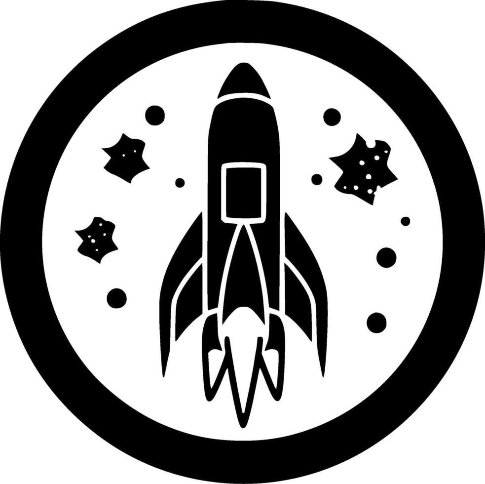Rocket - Minimalist and Flat Logo - illustration vector