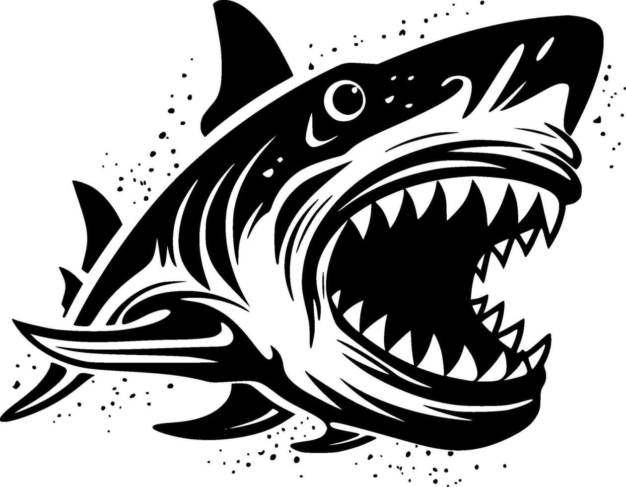 Shark - Minimalist and Flat Logo - illustration vector