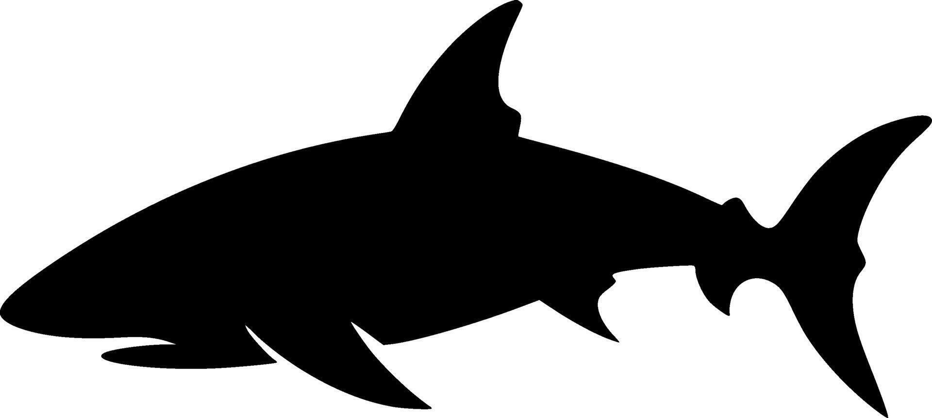 Shark, Minimalist and Simple Silhouette - illustration vector