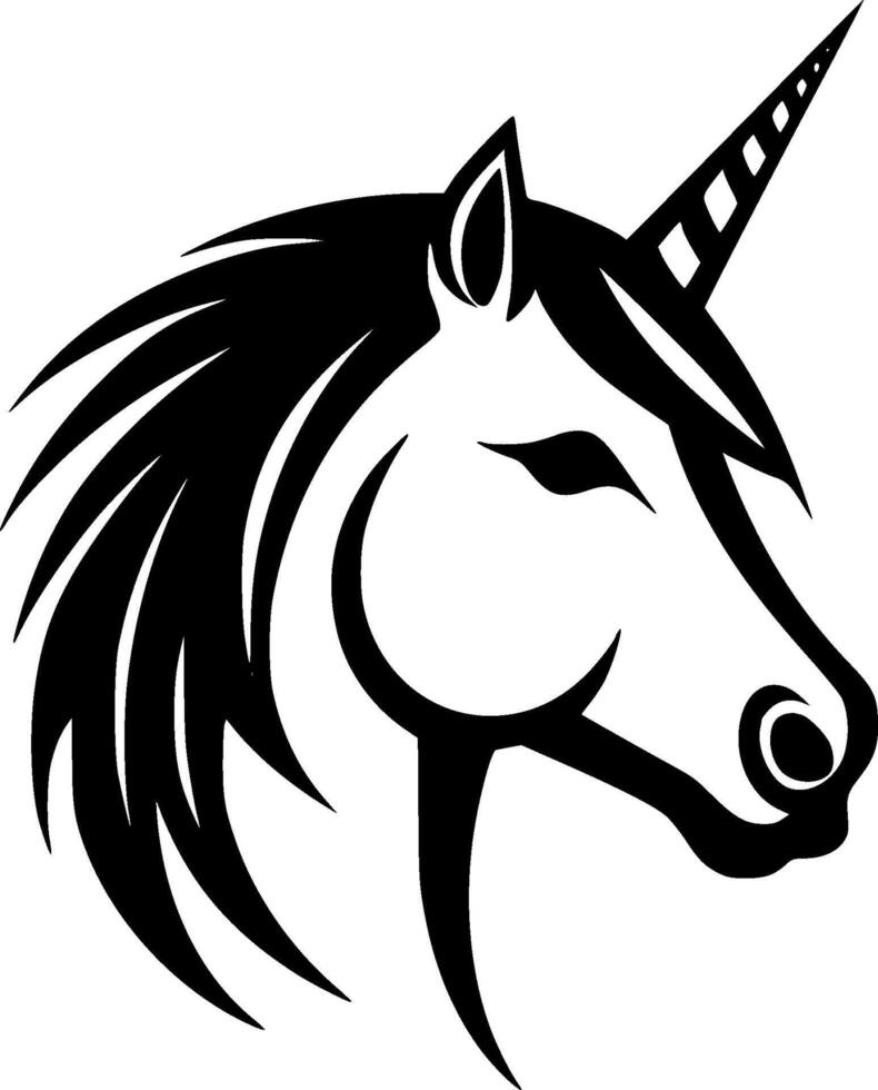 Unicorn - Minimalist and Flat Logo - illustration vector