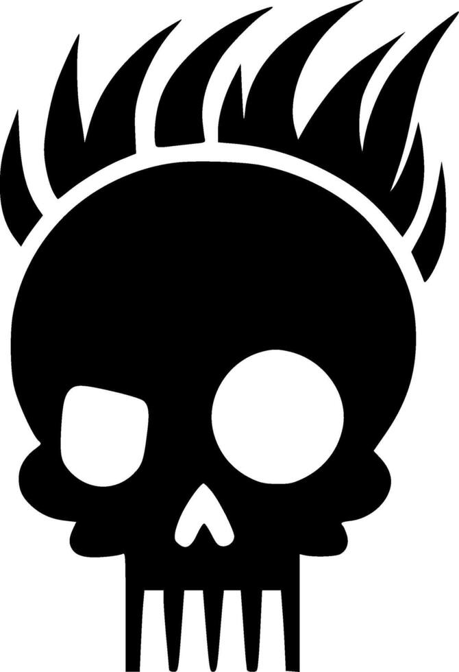 Skull, Minimalist and Simple Silhouette - illustration vector