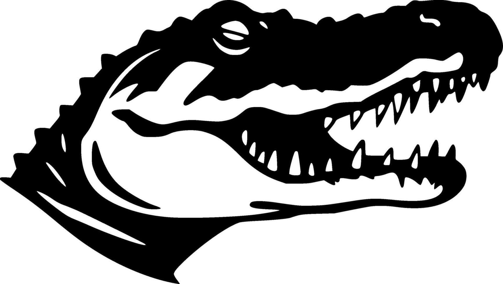 Alligator, Minimalist and Simple Silhouette - illustration vector