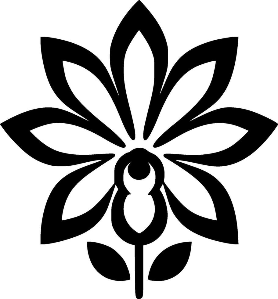 Flower, Minimalist and Simple Silhouette - illustration vector