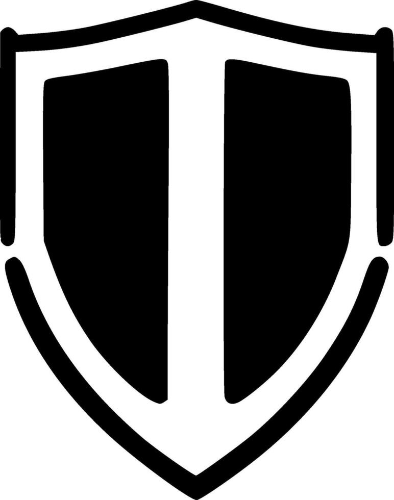 Shield, Minimalist and Simple Silhouette - illustration vector