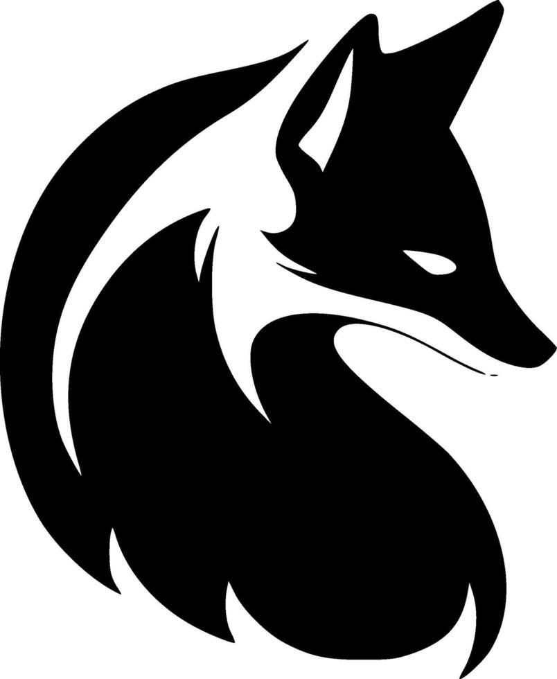 Fox, Minimalist and Simple Silhouette - illustration vector