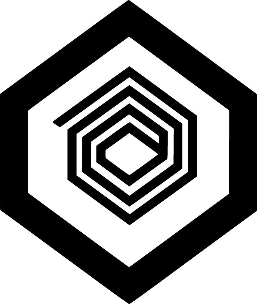 Hexagon - Minimalist and Flat Logo - illustration vector