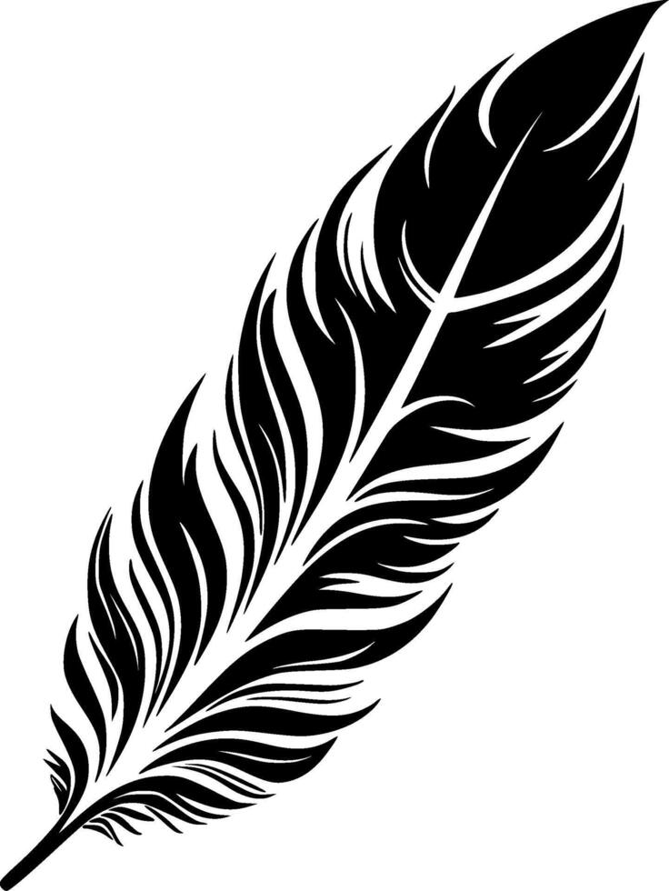 Feather - High Quality Logo - illustration ideal for T-shirt graphic vector