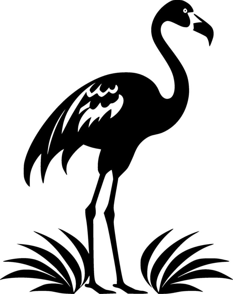 Flamingo - Minimalist and Flat Logo - illustration vector