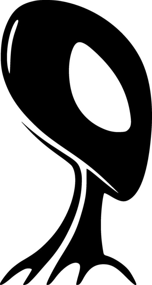 Alien, Minimalist and Simple Silhouette - illustration vector