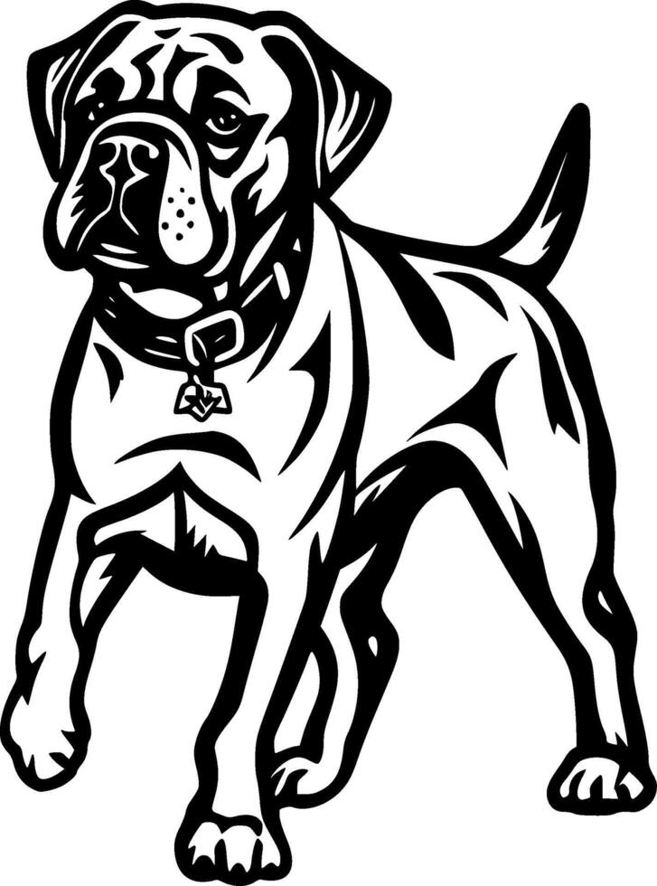 Boxer - Minimalist and Flat Logo - illustration vector