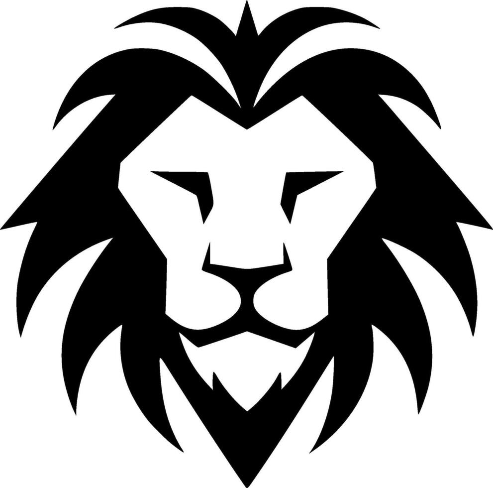 Lion, Minimalist and Simple Silhouette - illustration vector