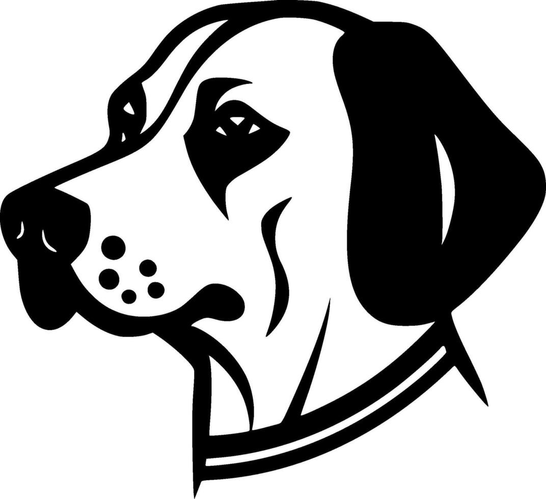 Dalmatian - Black and White Isolated Icon - illustration vector