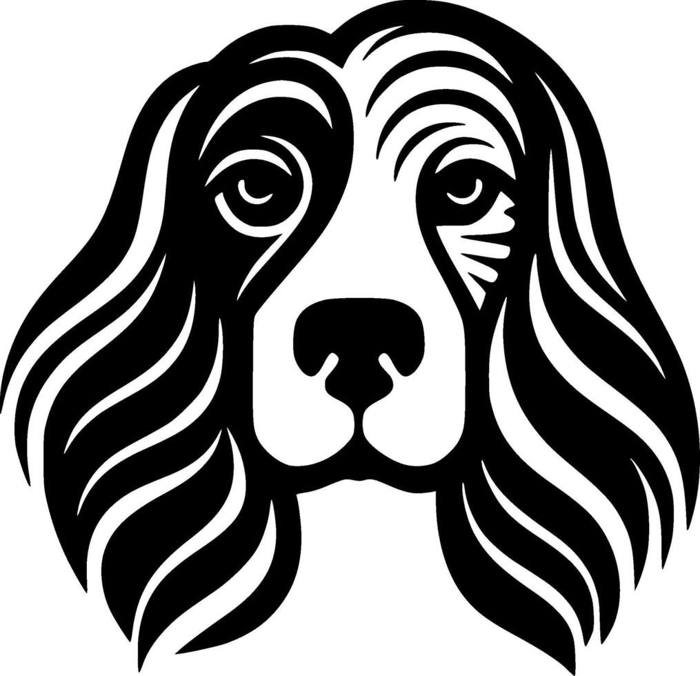 Dog, Minimalist and Simple Silhouette - illustration vector