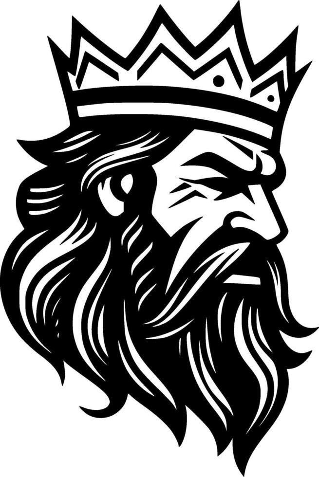 King - Minimalist and Flat Logo - illustration vector