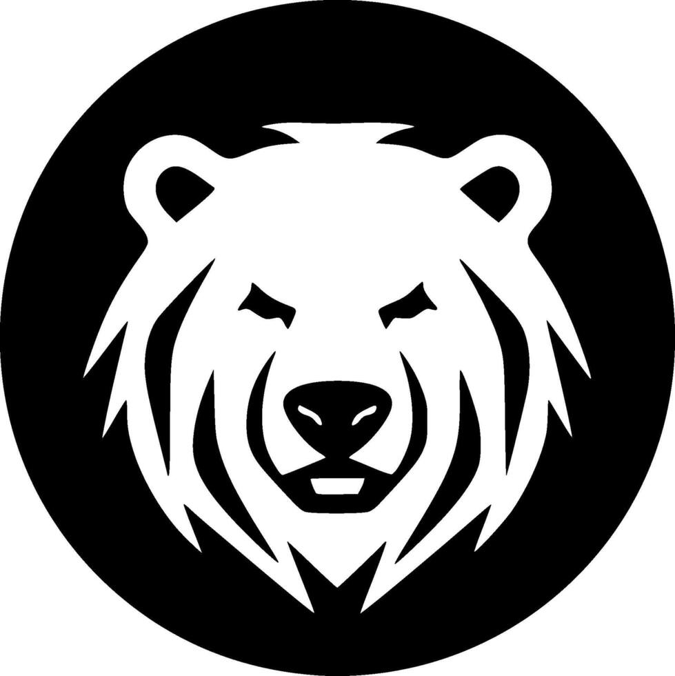 Bear, Minimalist and Simple Silhouette - illustration vector