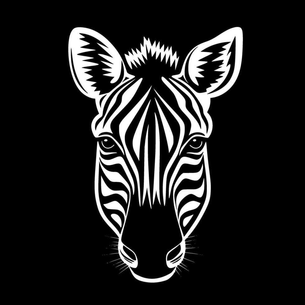 Zebra Baby - Minimalist and Flat Logo - illustration vector