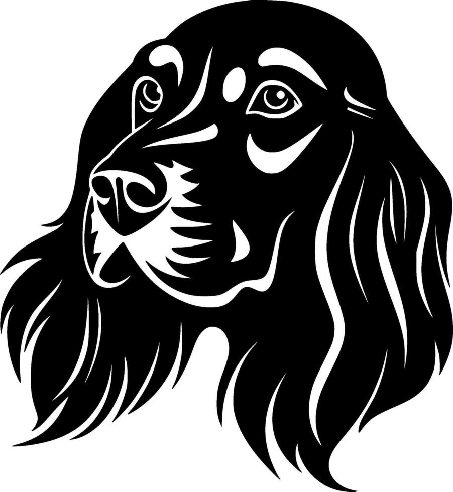 Dog, Minimalist and Simple Silhouette - illustration vector