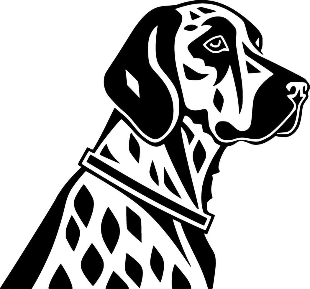 Dalmatian, Black and White illustration vector