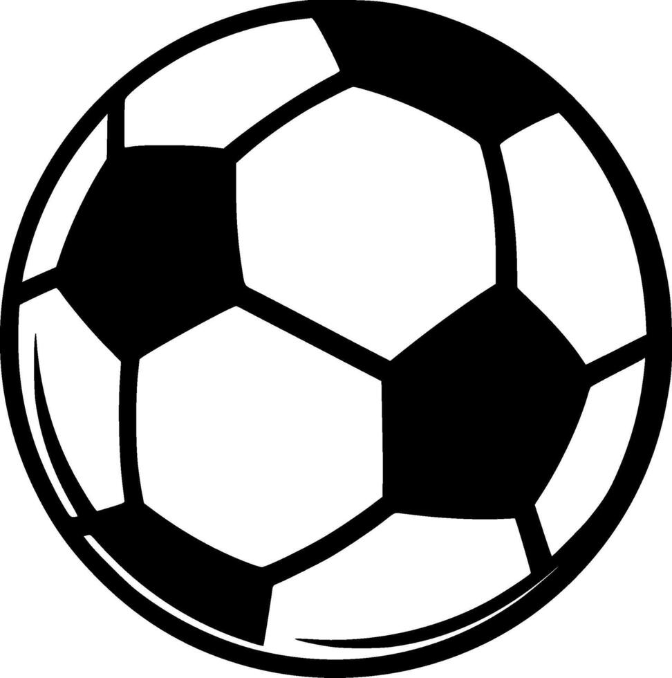 Football - Black and White Isolated Icon - illustration vector