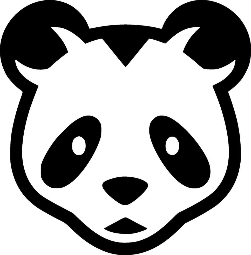 Panda - Minimalist and Flat Logo - illustration vector