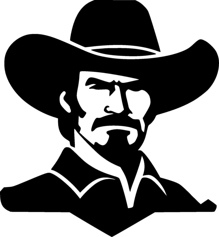 Western, Black and White illustration vector