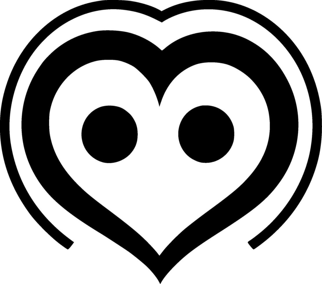 Heart - Minimalist and Flat Logo - illustration vector
