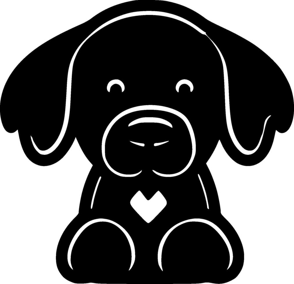 Dog - Black and White Isolated Icon - illustration vector
