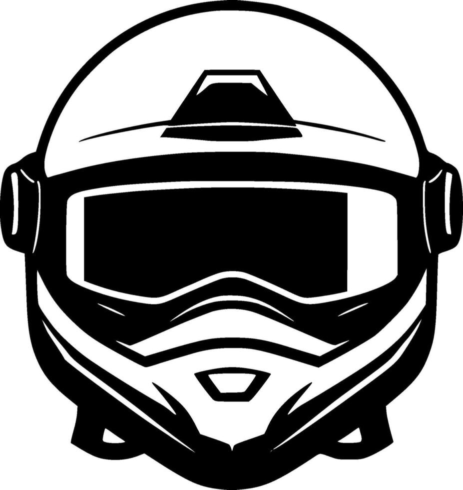 Helmet, Minimalist and Simple Silhouette - illustration vector