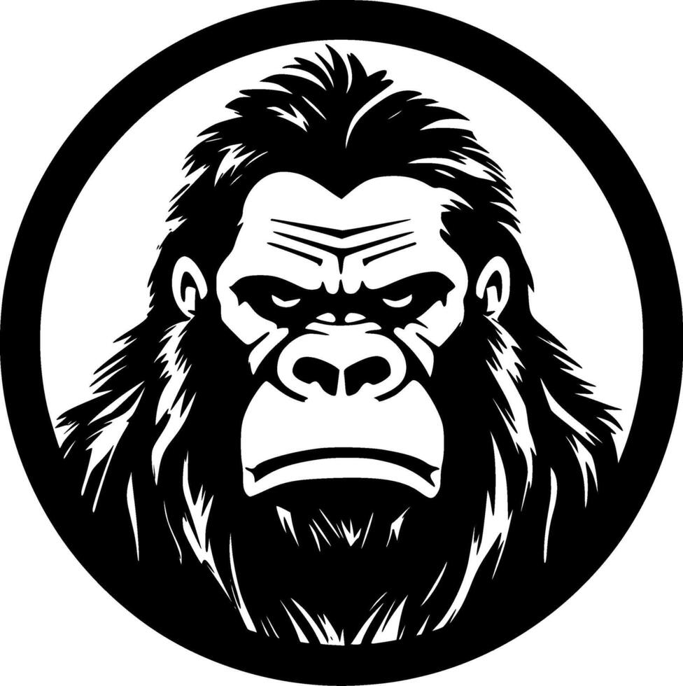 Gorilla - Minimalist and Flat Logo - illustration vector