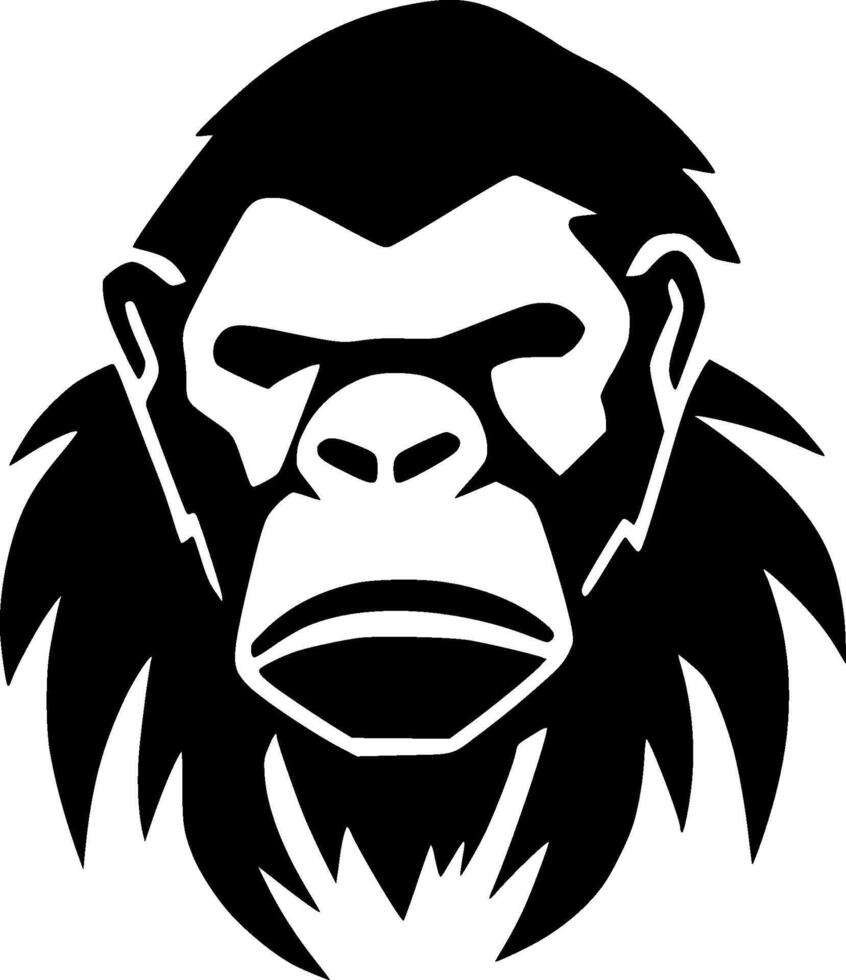 Gorilla - Minimalist and Flat Logo - illustration vector