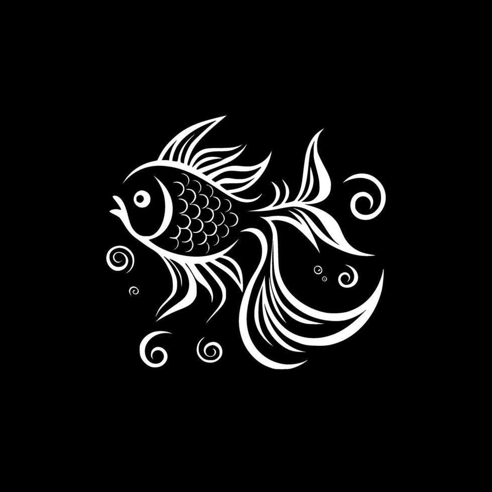 Goldfish - Minimalist and Flat Logo - illustration vector