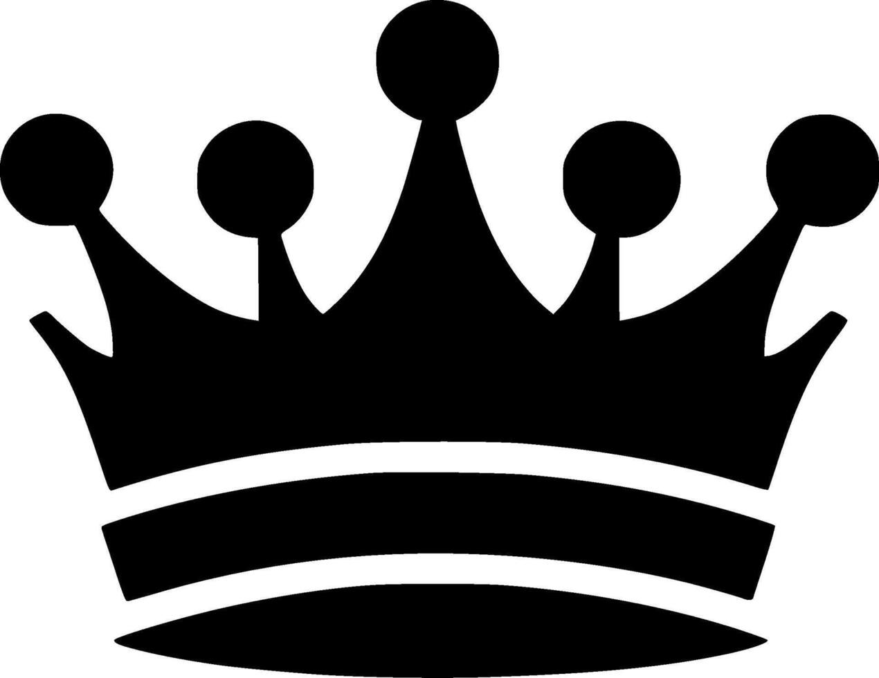 Crown, Minimalist and Simple Silhouette - illustration vector