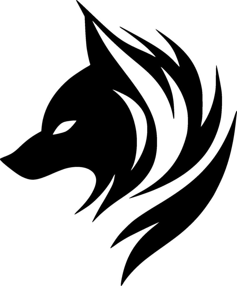 Fox, Minimalist and Simple Silhouette - illustration vector