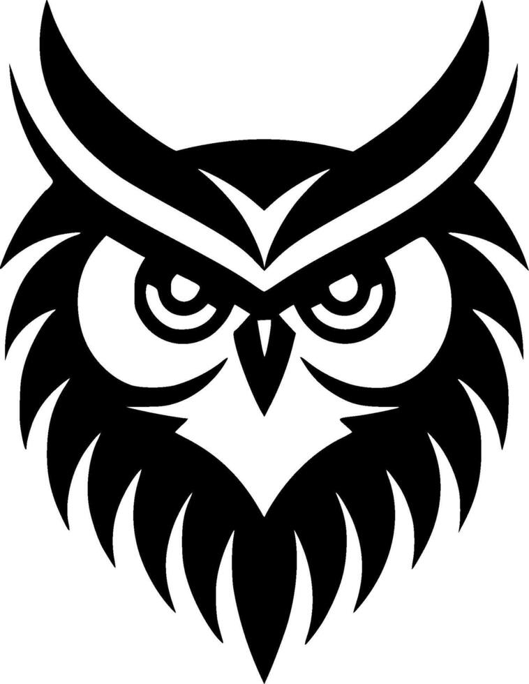 Owl, Minimalist and Simple Silhouette - illustration vector