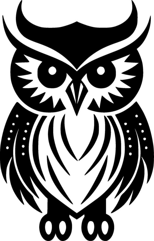 Owl - Minimalist and Flat Logo - illustration vector
