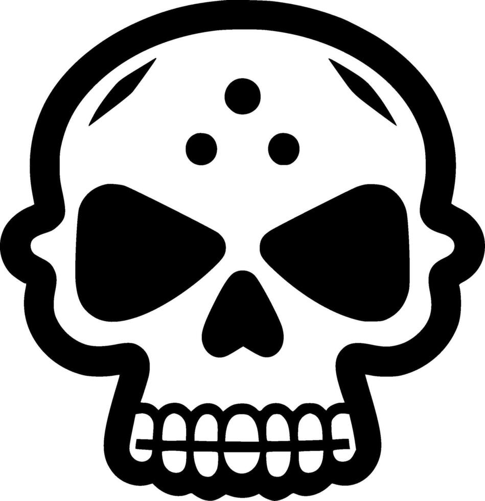 Skull - Minimalist and Flat Logo - illustration vector