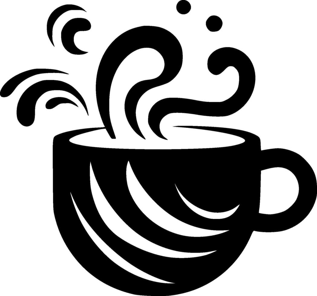 Coffee, Minimalist and Simple Silhouette - illustration vector
