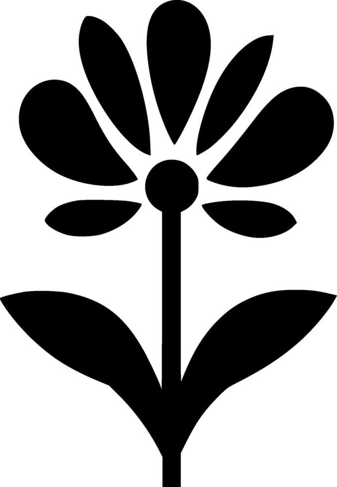 Flower, Minimalist and Simple Silhouette - illustration vector