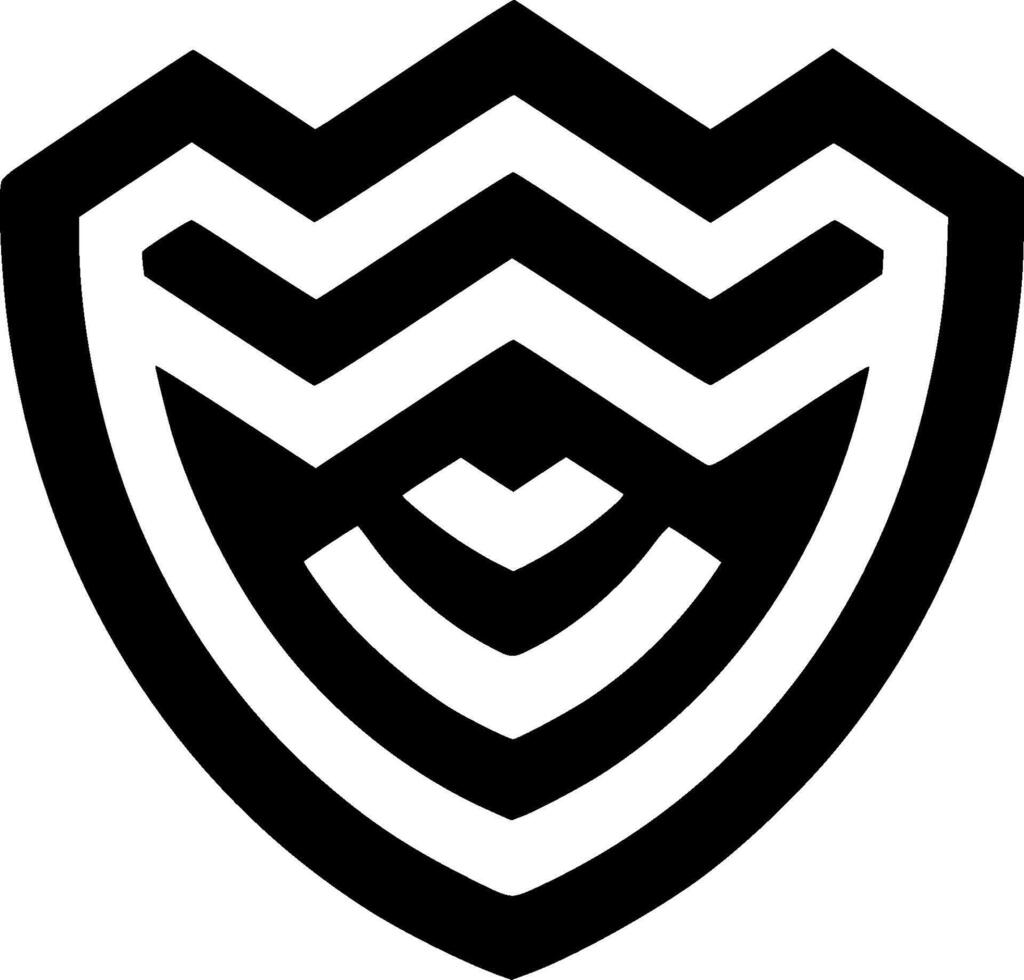 Shield, Black and White illustration vector