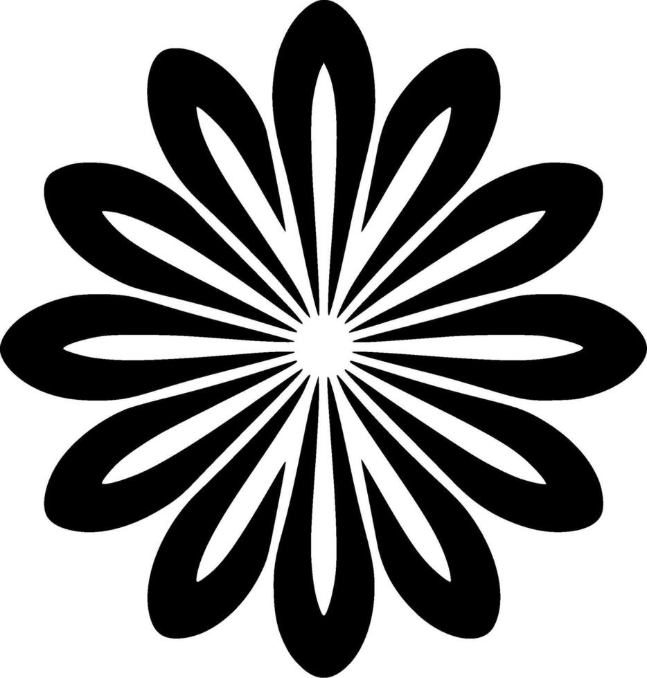 Flower, Black and White illustration vector