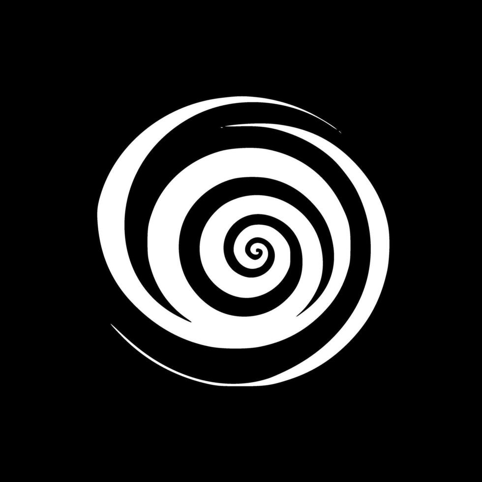 Spiral - Black and White Isolated Icon - illustration vector