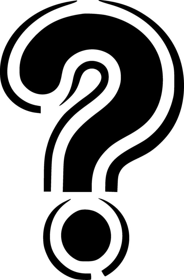 Question - Minimalist and Flat Logo - illustration vector