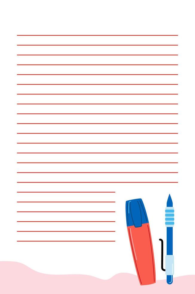 Cute scrapbook templates for planner, notepad, online diary notes, to do, to buy and other vector
