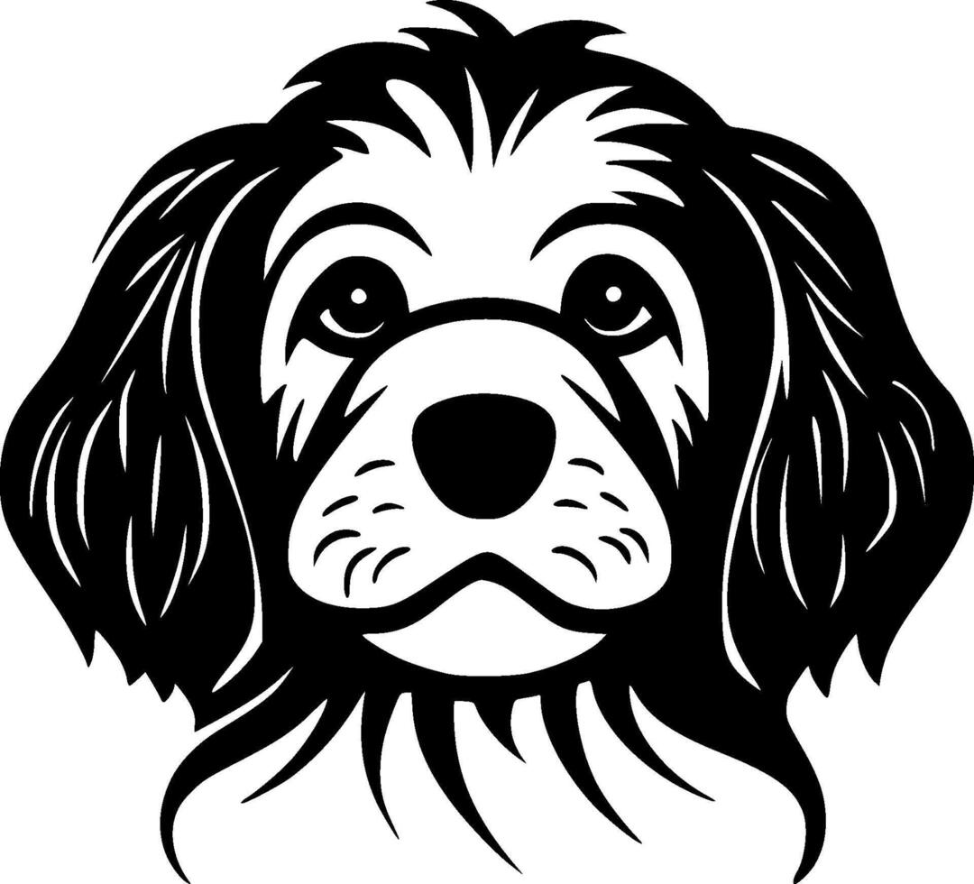 Puppy, Minimalist and Simple Silhouette - illustration vector