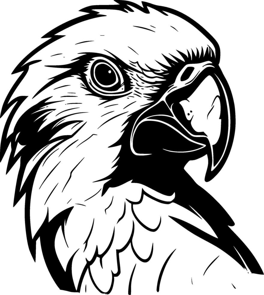 Parrot, Minimalist and Simple Silhouette - illustration vector