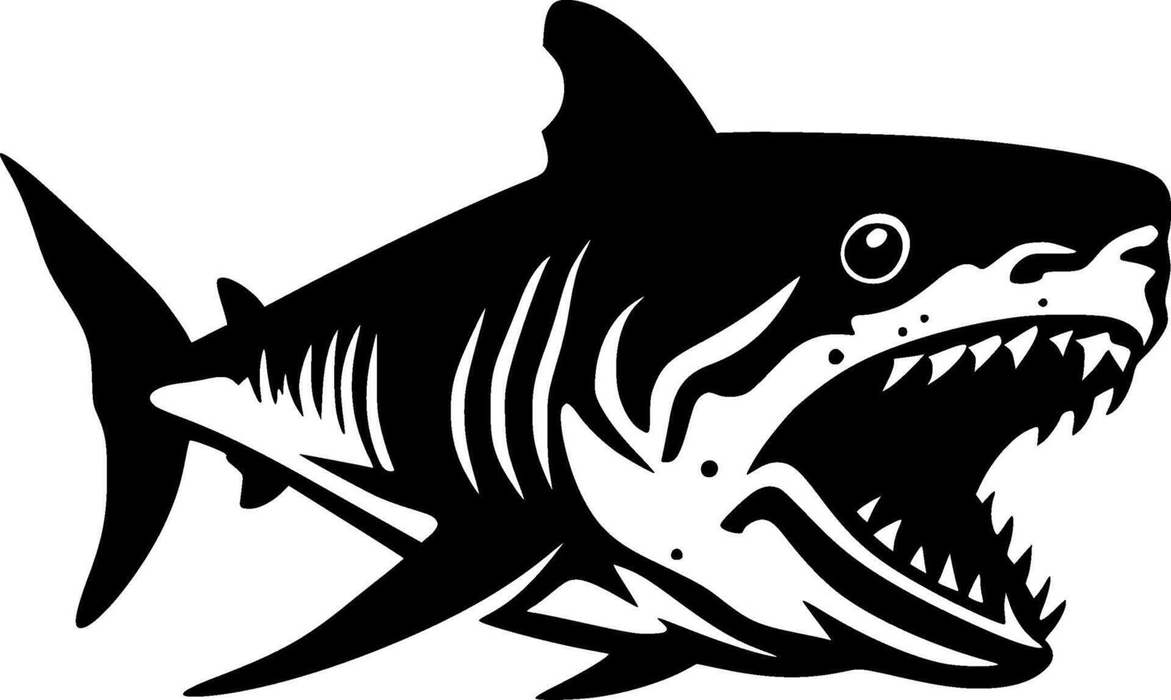 Shark - Minimalist and Flat Logo - illustration vector