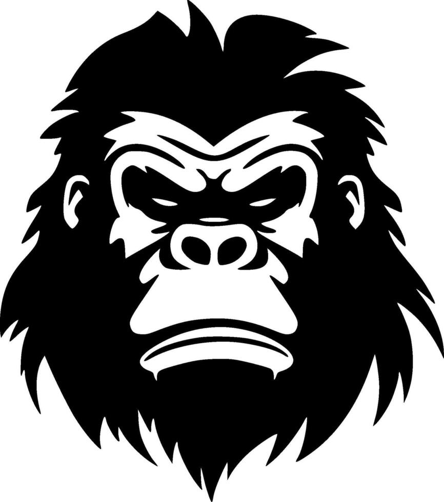 Gorilla, Minimalist and Simple Silhouette - illustration vector