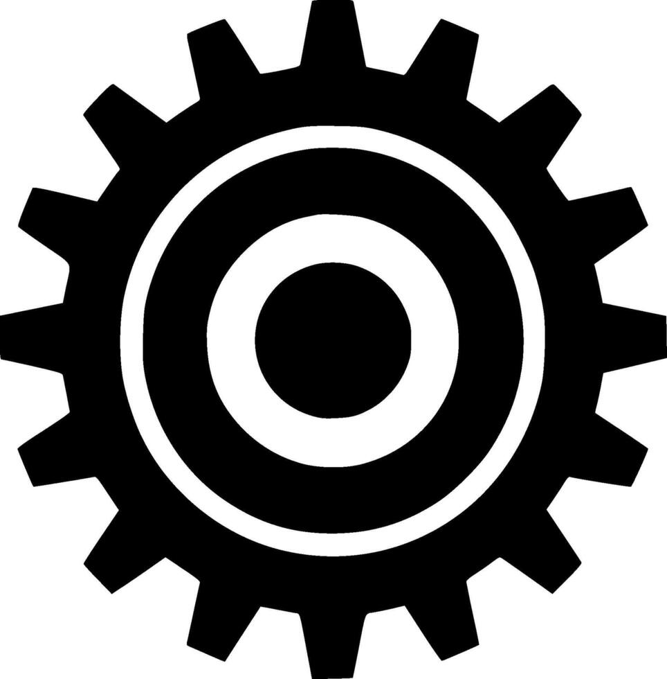 Gear - Minimalist and Flat Logo - illustration vector