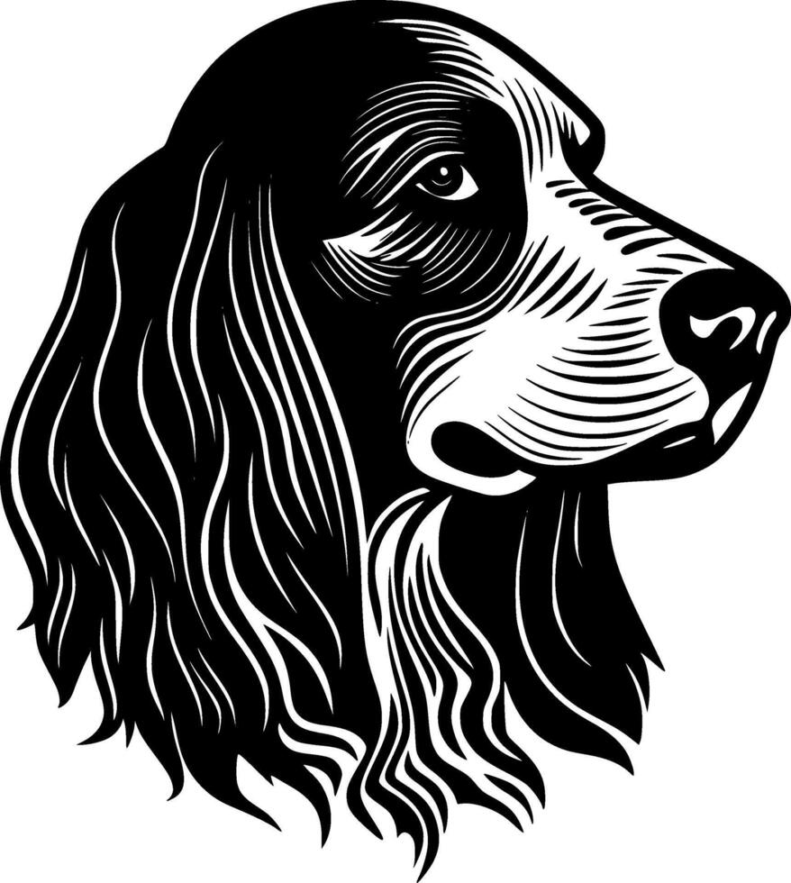 Dog, Minimalist and Simple Silhouette - illustration vector